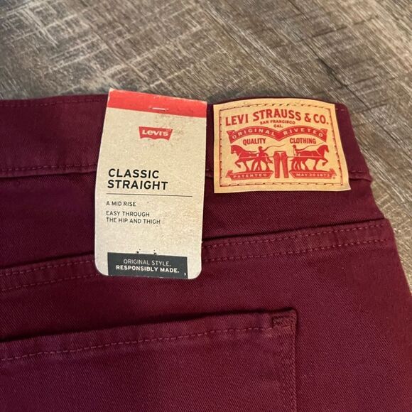 Levi's Plus Classic Straight Jeans Windsor Wine- Size 20W - Picture 6 of 13